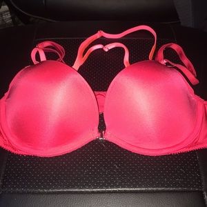 Red front-clasp push up Victoria Secret Bra
